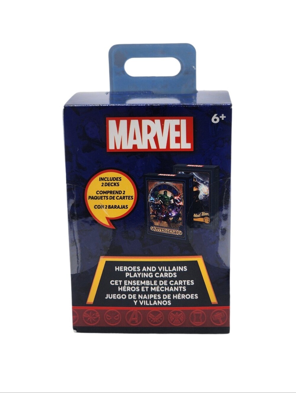 Disney Marvel Cinematic Universe HEROS & VILLAINS Playing Cards  2 Deck Set  NIB